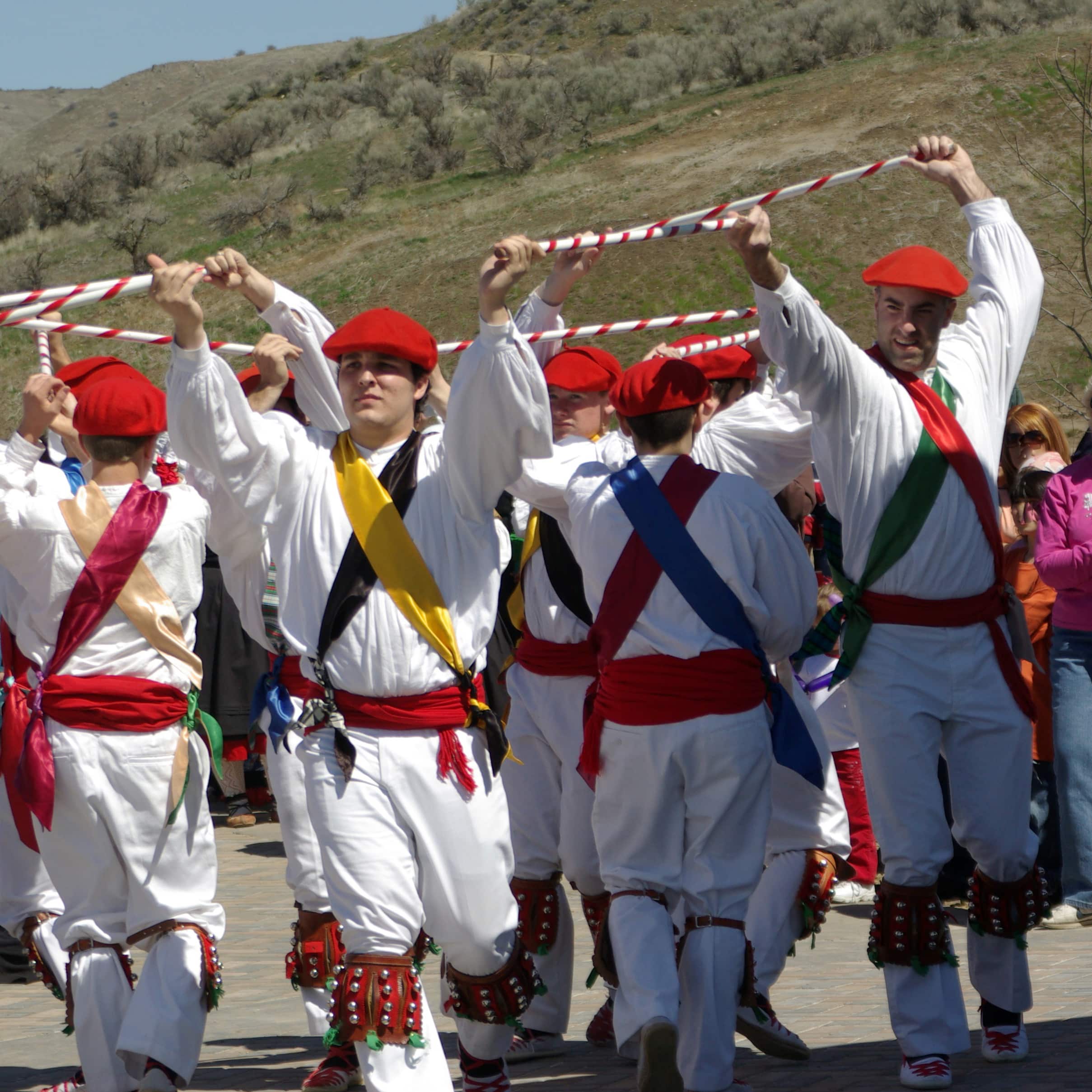 Basque dancers dancing