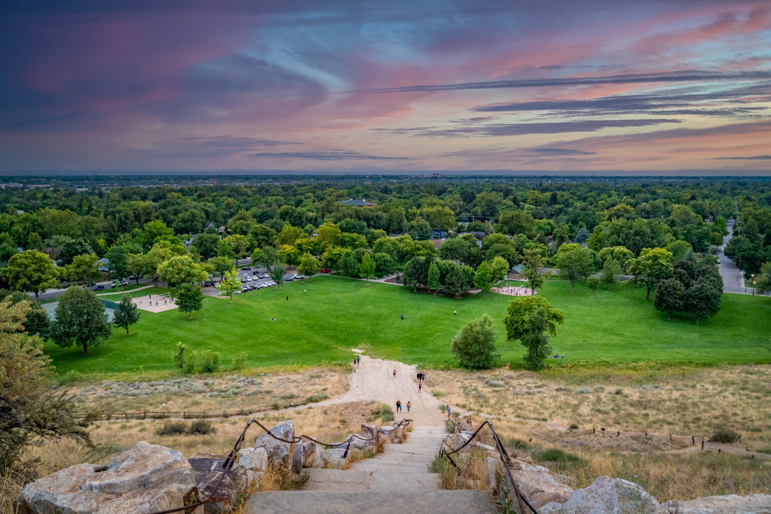 Boise city view from Camels Back Park